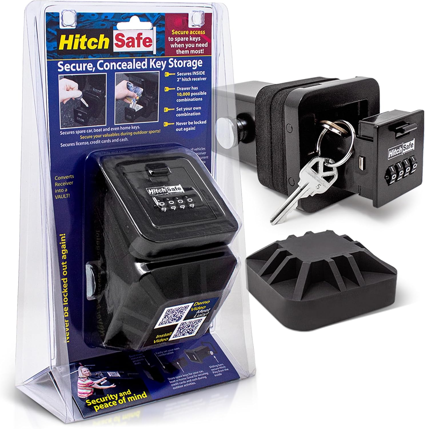 HS7000 Key Vault | Hidden Trailer Hitch Safe for Secure Key Storage | CarShare T...