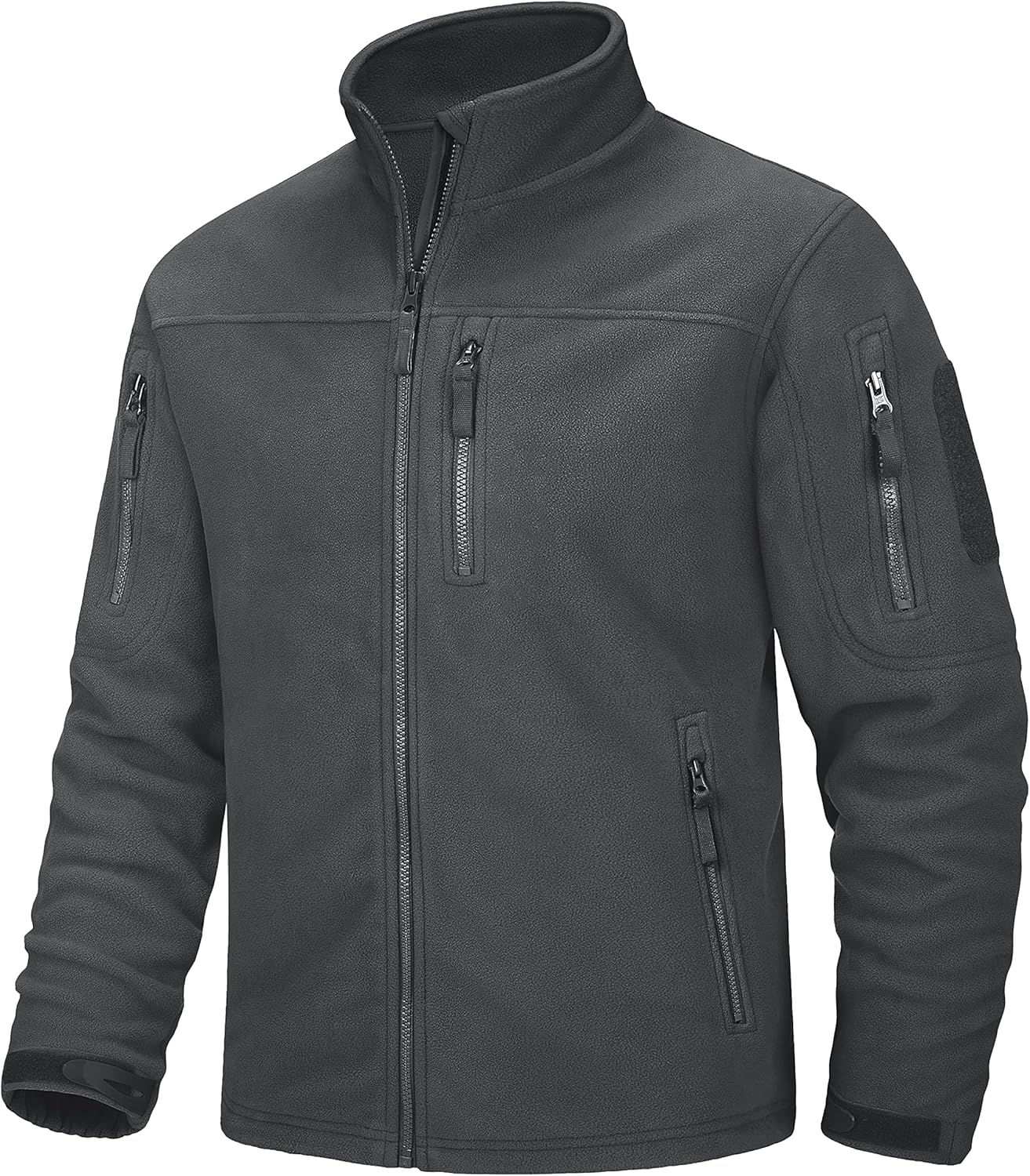 MAGCOMSEN Men's Full-Zip Fleece Jackets Stand Collar Windbreaker Outwear Winter...