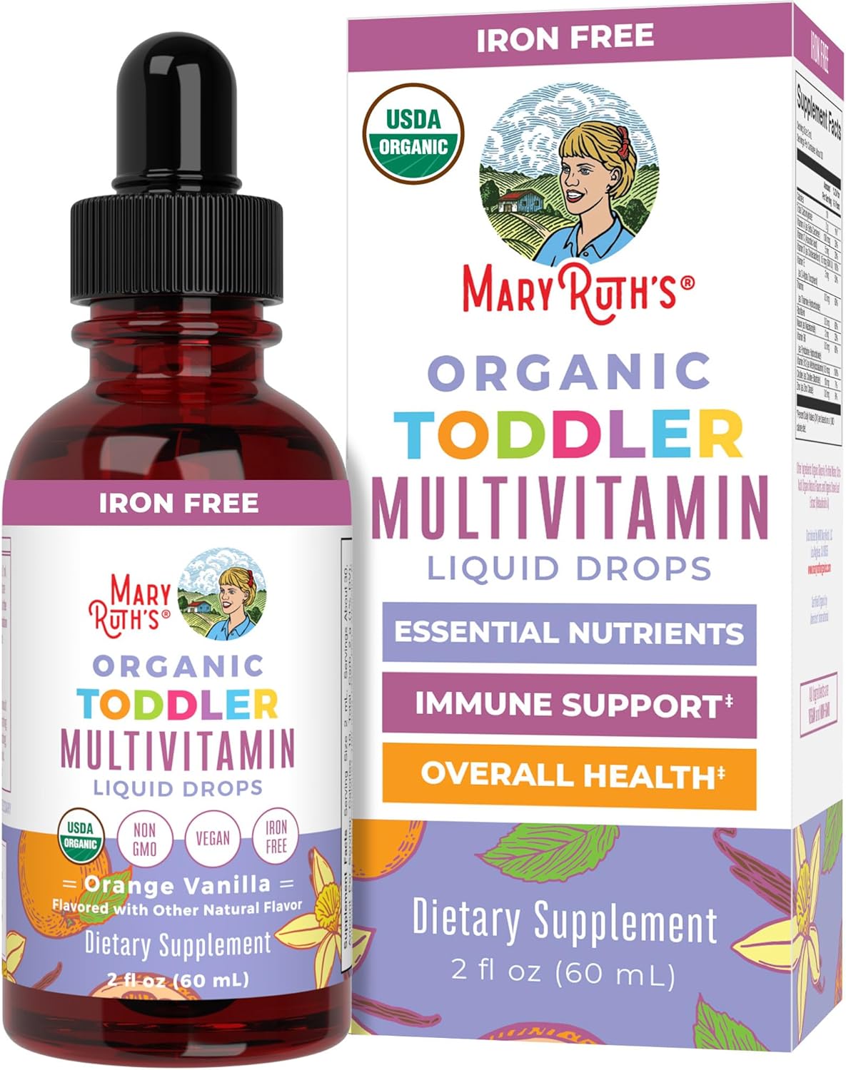 MaryRuth Organics Kids Multivitamin for Toddlers | USDA Organic | Toddler Vitami...