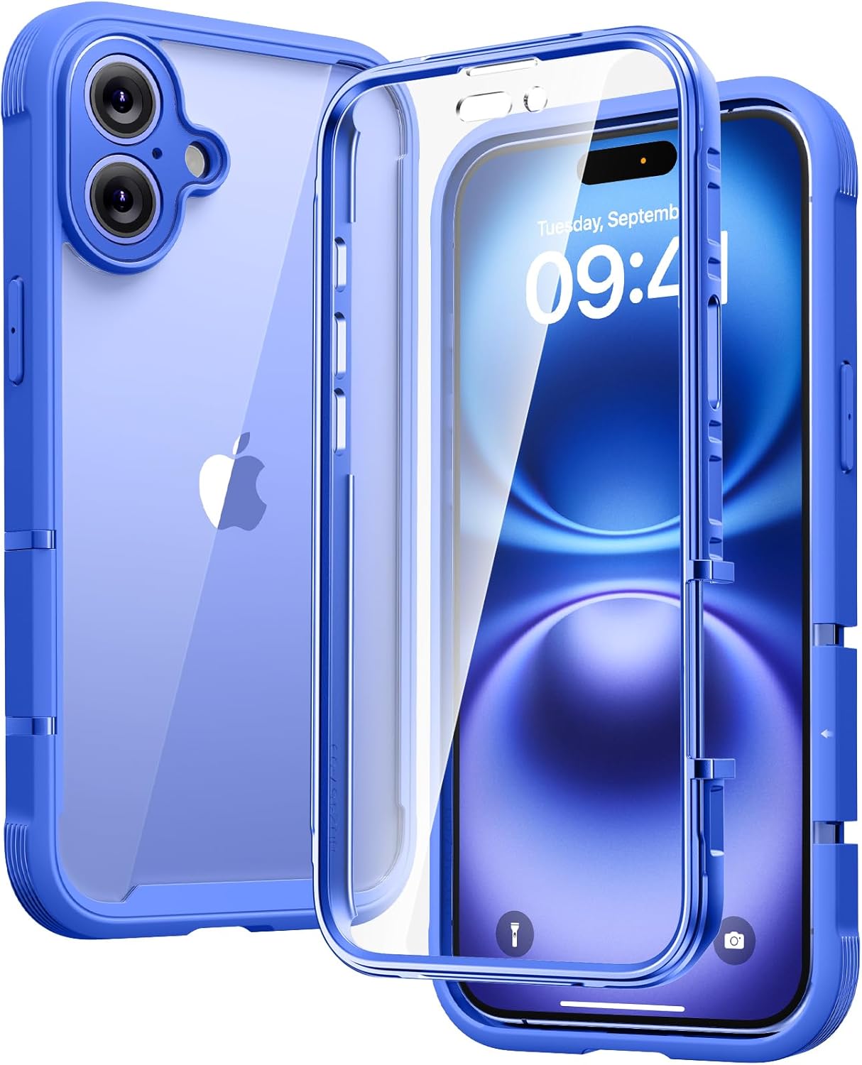 Diaclara Designed for iPhone 16 Case, Full Body Rugged Case with Built-in Touch...