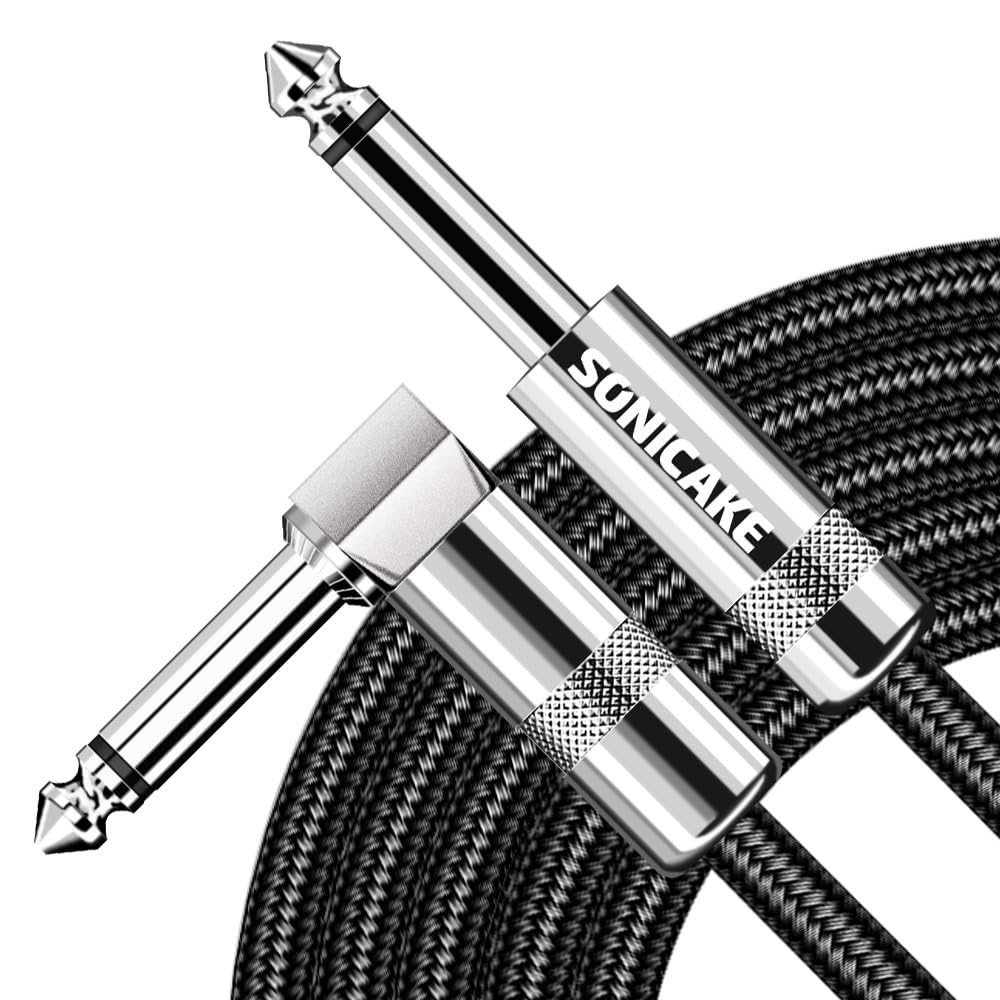 SONICAKE Guitar Cable, 20ft Amp Cord for Guitar Bass Electric Guitar Instrument...