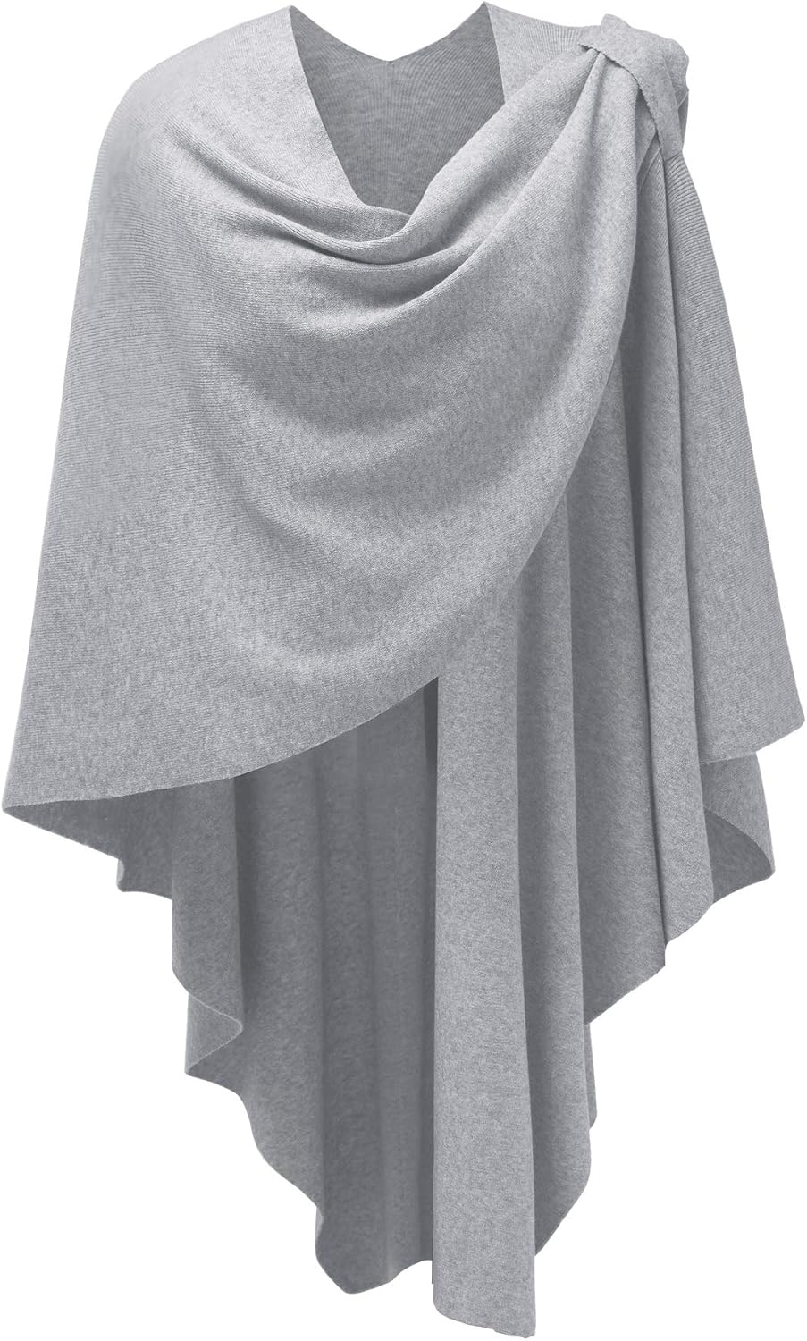 PULI Womens Cross Front Shawl Wraps Elegant ponchos Finely Draped Knitted Cape C...