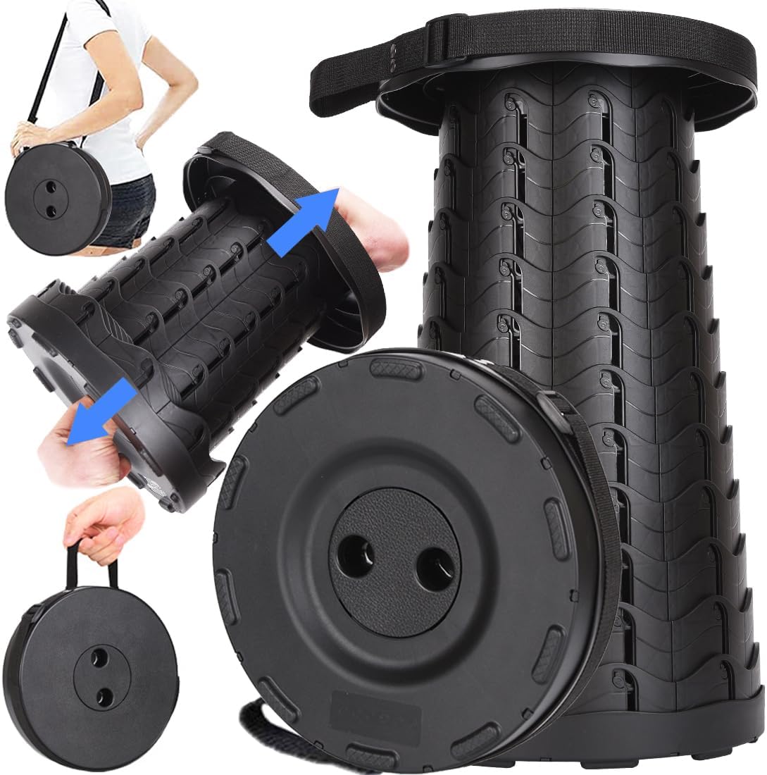 Fishboy Upgraded Collapsible Stool, 400lbs Max Weight, Lightweight But Sturdy, P...
