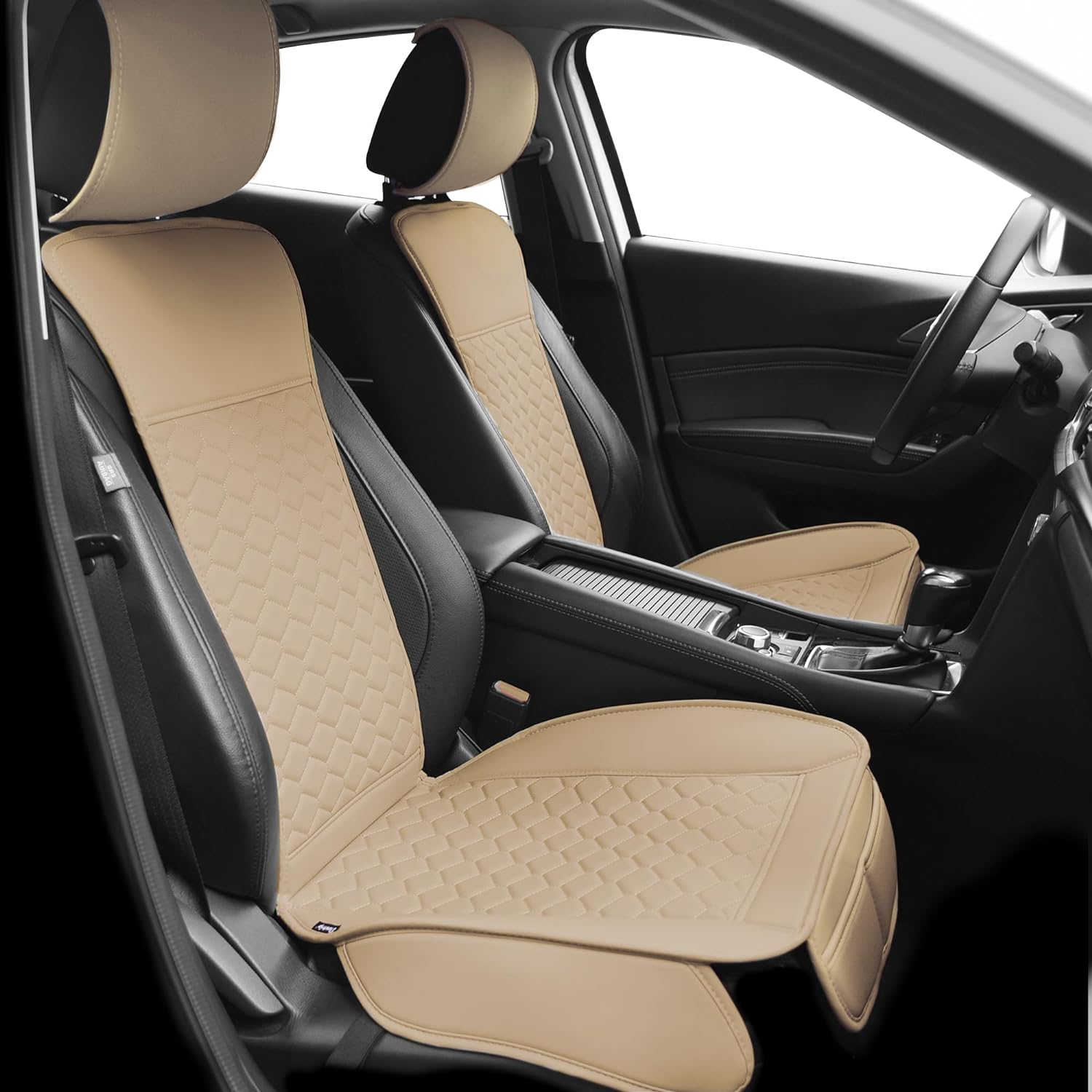 Elantrip Auto Car Seat Covers Leather Car Seat Protector for Women Airbag Compat...