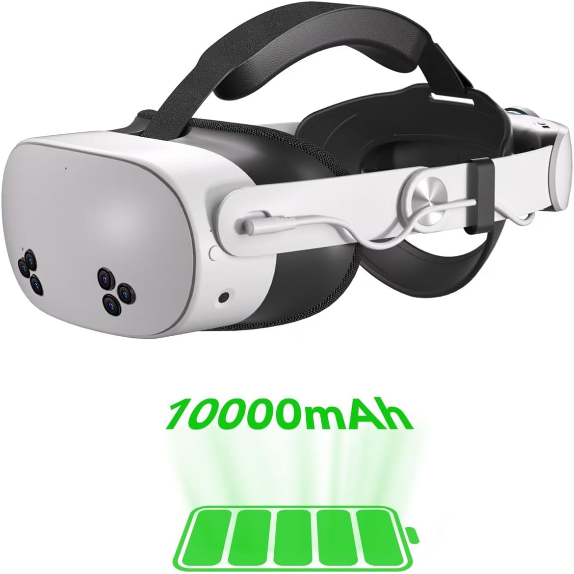 Compatible with Quest 3s Head Strap with 10000mAh Battery Fast Charge, Rechargea...