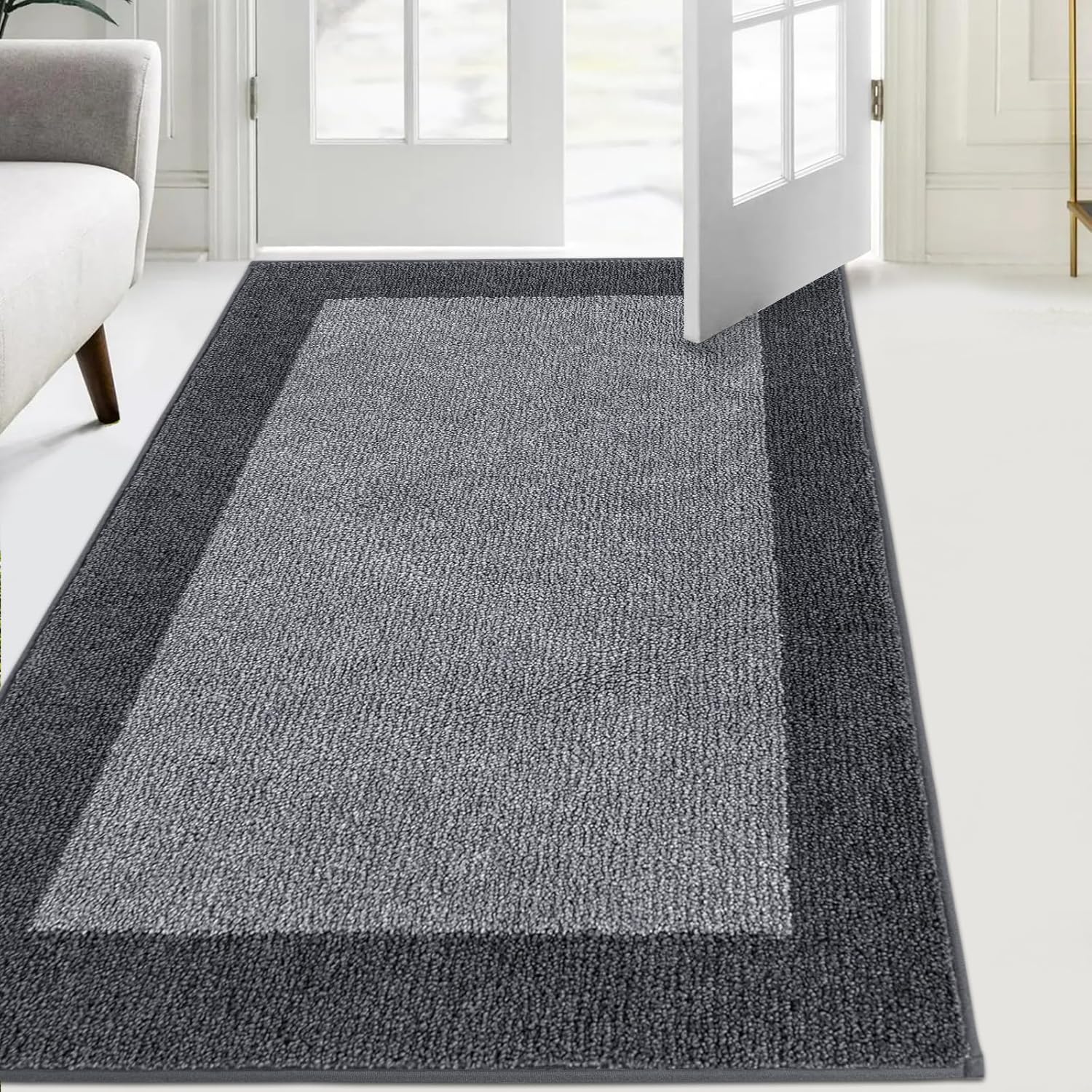 FCSDETAIL Dirt Trapper Indoor Door Mat 86 x 150 cm, Non-slip Entrance Rug, Machi...