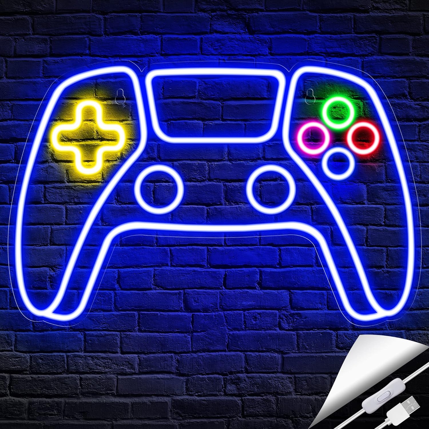 Kavaas Gamer Neon Sign, Neon Controller Sign for Gaming Room Decor - Gaming Neon...