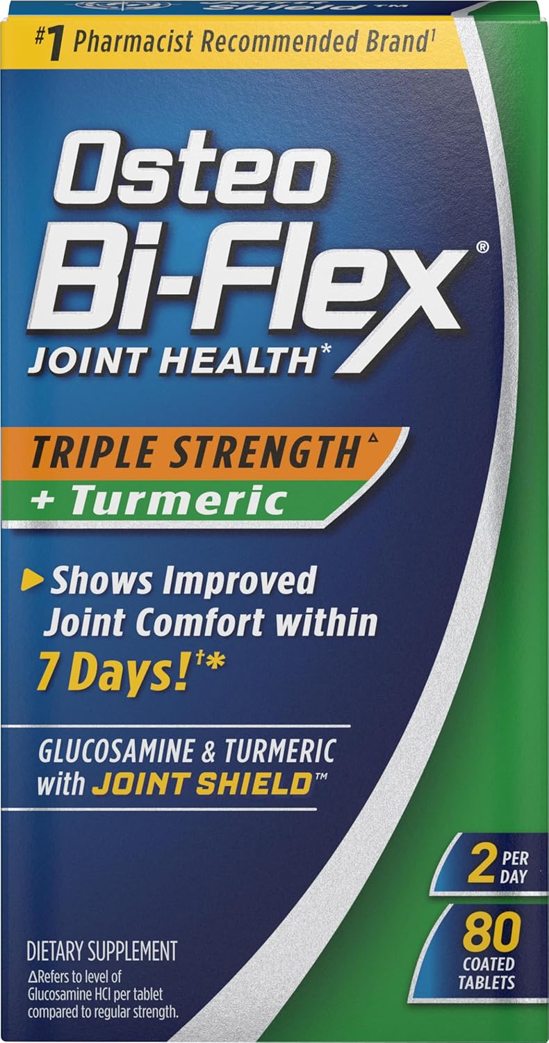 Osteo Bi-Flex Triple Strength Glucosamine with Turmeric, Joint Health Supplement...