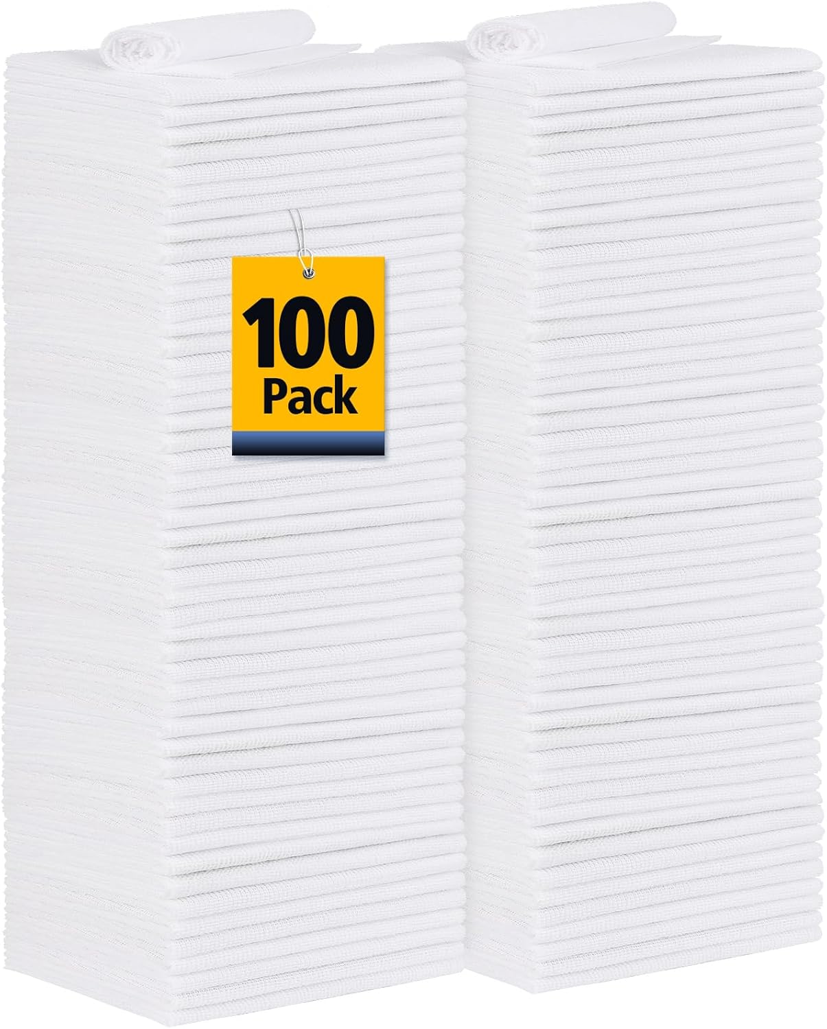 Shop Towels, 100 Pack Commercial Grade Shop Rags Microfiber Towels for Cars Clea...