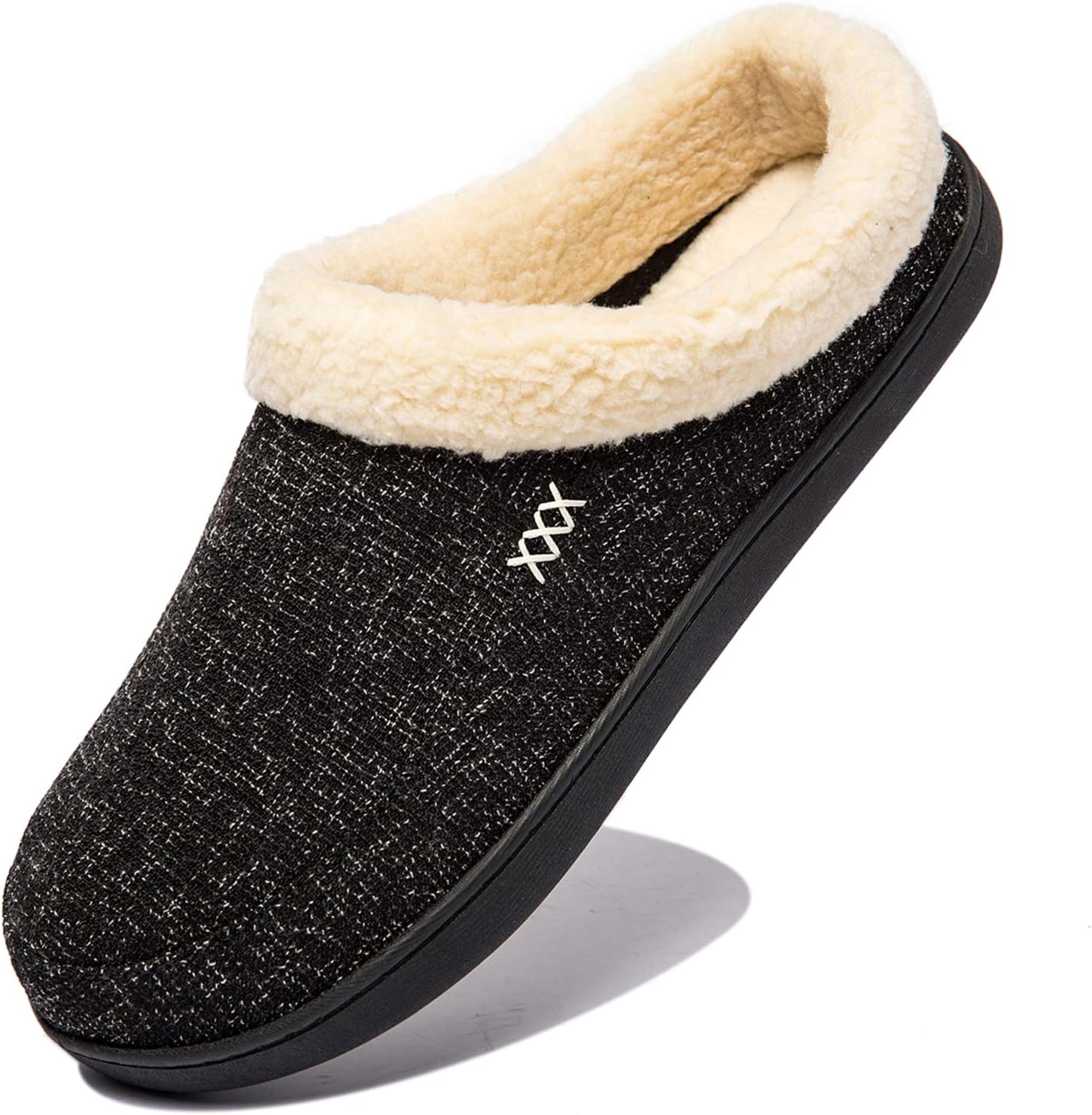 NewDenBer Men's Comfy Memory Foam Slippers Soft Plush Fleece Lined Slip on Indoo...