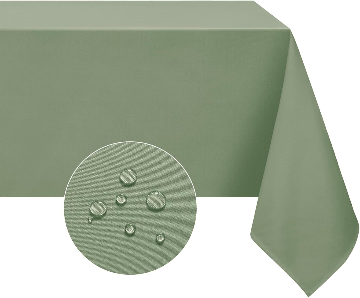 Softalker Sage Green Table Cloth Wipe Clean Tablecloth Rectangular 140x200 CM Wa...