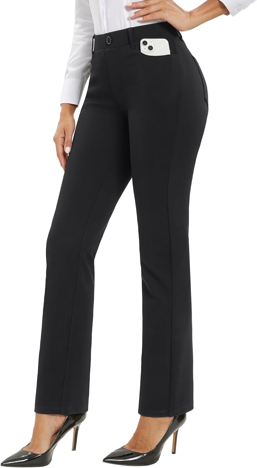 Stelle Women's 30" Straight Leg Dress Pants High Waisted Slacks Dress Pants for...