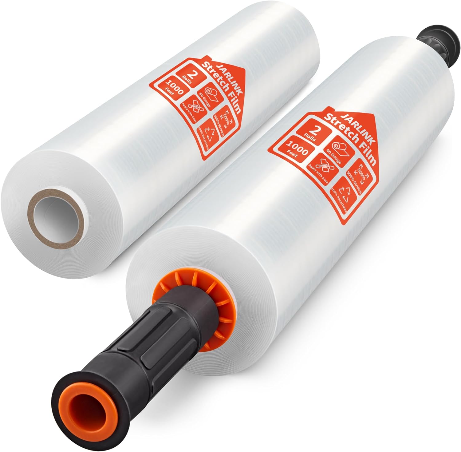 JARLINK Stretch Film, 15 Inch x 1000 Feet Shrink Wrap for Pallet Wrap, Industria...