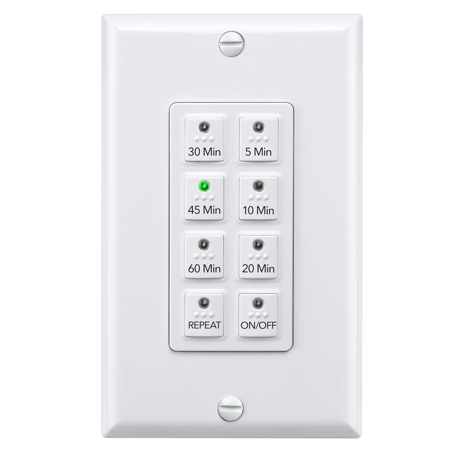BN-LINK Countdown Digital in-Wall Timer Switch with Push Button 5-10-20-30-45-60...