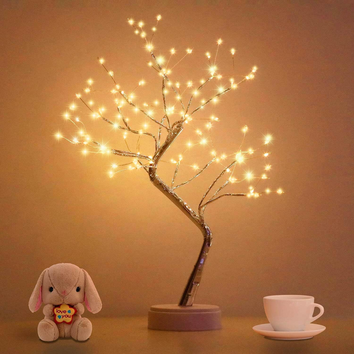 OTAVILEM LED Tabletop Bonsai Tree Light, Aesthetic Tree Lamps for Living Room, C...