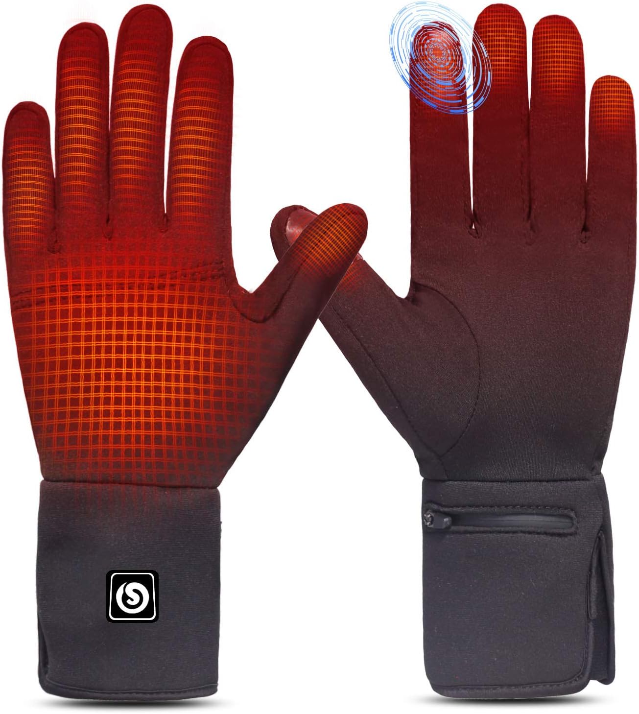 SAVIOR HEAT Heated Glove Liners for Men Women, Rechargeable Battery Electric Hea...