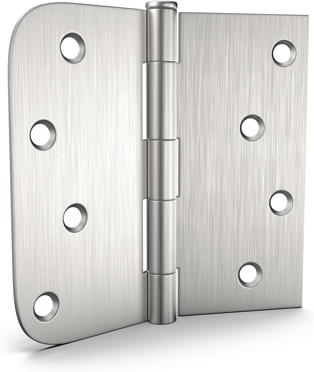 goldenwarm 3 Pack Brushed Nickel Door Hinges 4inch x 4 inch Door Hinges Satin Ni...