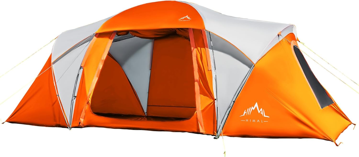 10 Person Family Tents for Camping Waterproof, Music Festival, Parties,2 Room Bi...