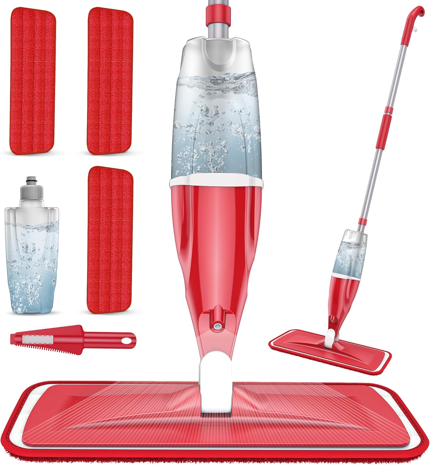 Spray Wet Mops for Hardwood Floor Cleaning, EXEGO Microfiber Dry Dust Spray Mop...