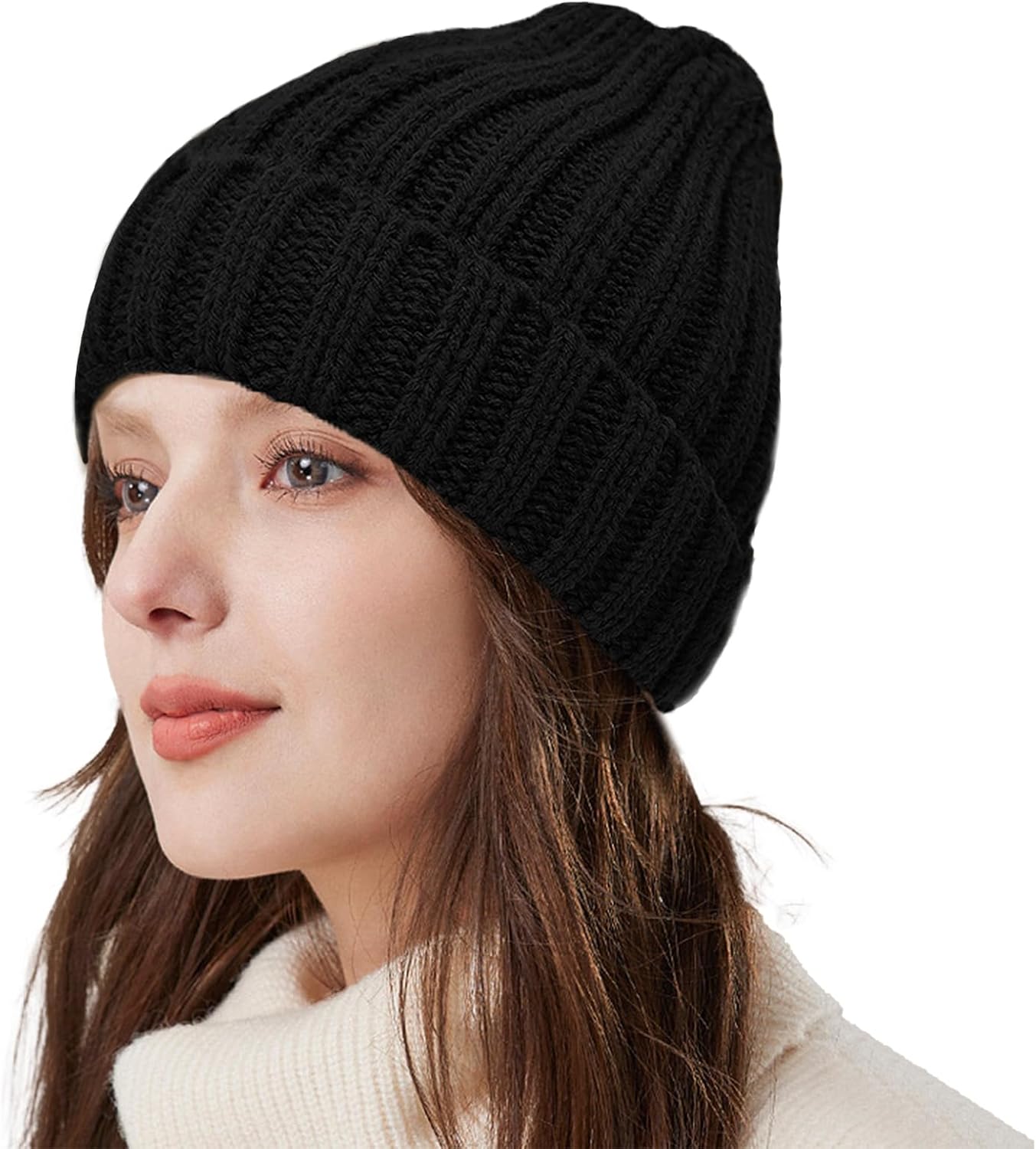 ZOORON 1&2 Winter Beanie for Women Soft Warm Slouchy Knit Hat Ski Stocking Cuffe...