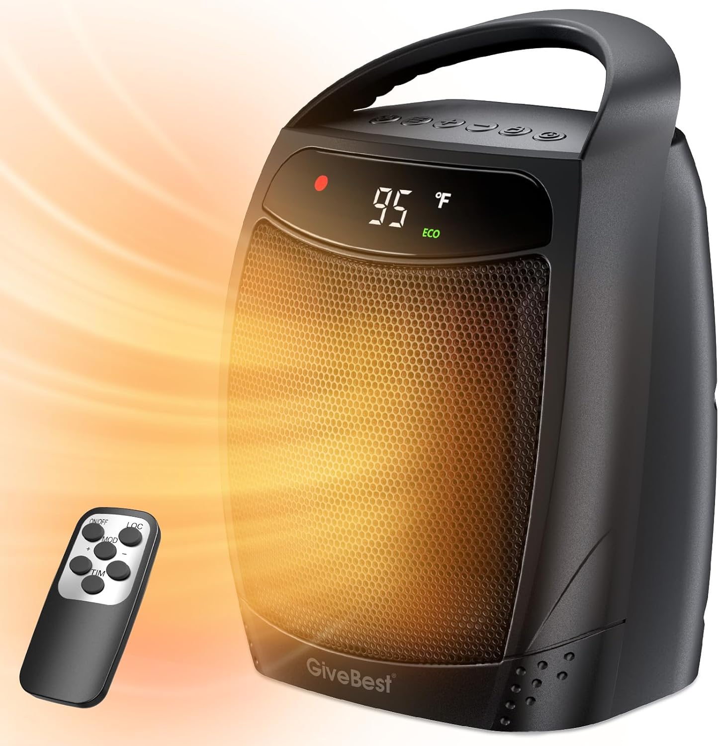 GiveBest Space Heater, 1500W Portable Electric Heaters for Indoor Use, Heater fo...