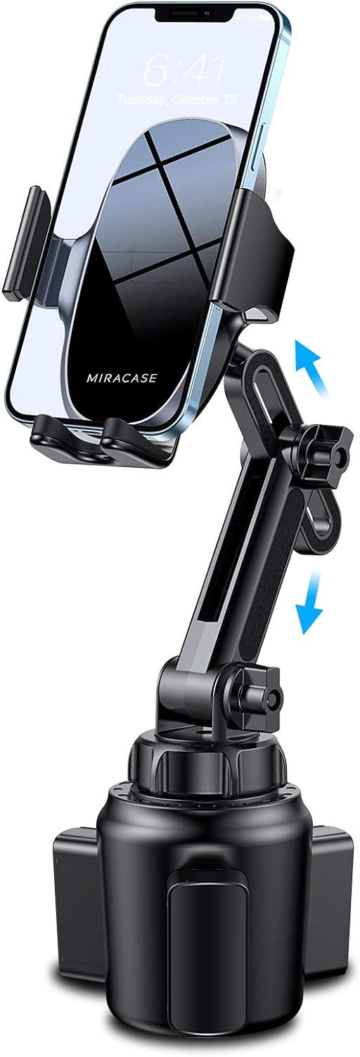 Miracase [Upgraded Version Cup Phone Holder for Car, Universal Adjustable Long N...
