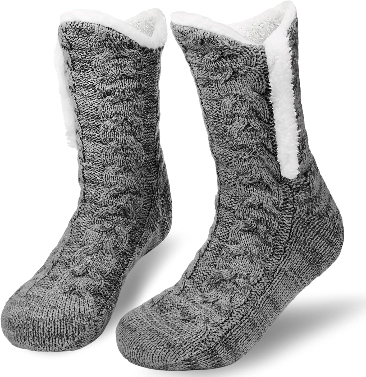 Niofind Slipper Fluffy Socks for Women Men, Thermal Socks Knitted Socks Christma...