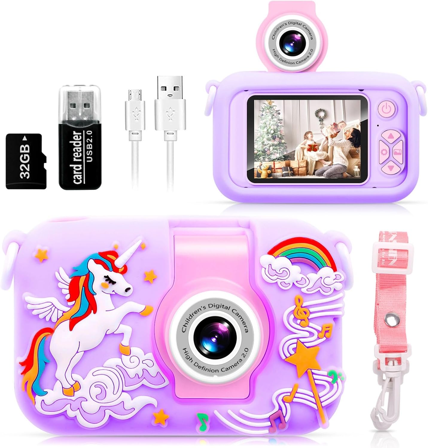 Kids Camera,ARNSSIEN 180° Flip Lens Camera for Kid,2.4in IPS LCD Digital Camera...