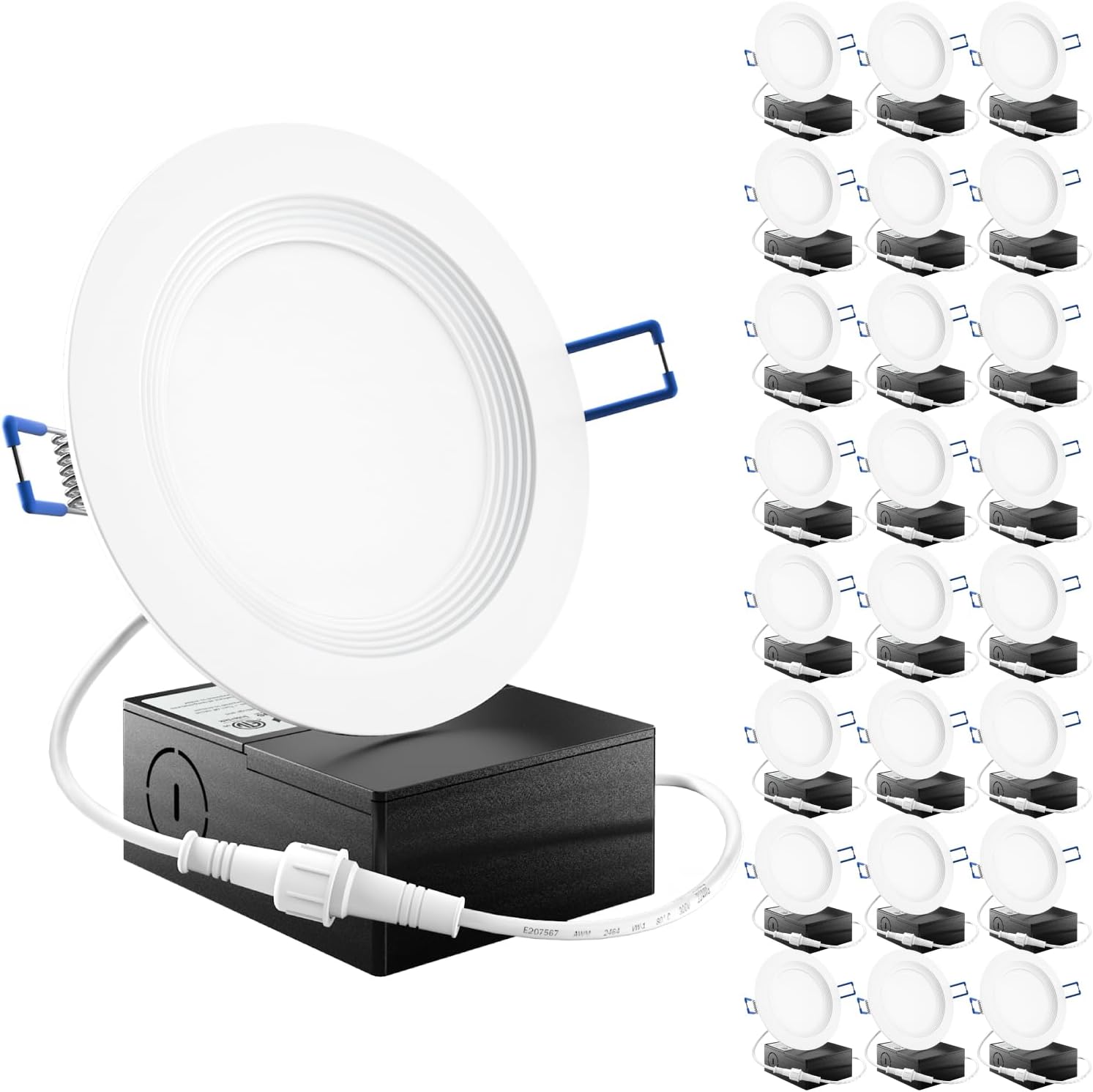 Sunco 24 Pack 4 Inch Ultra Thin LED Recessed Ceiling Light Slim, 4000K Cool Whit...
