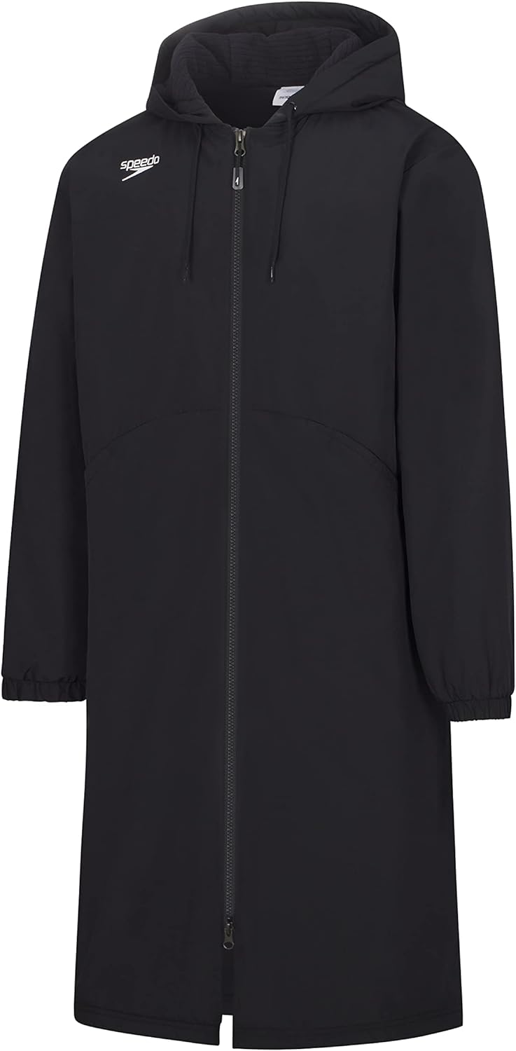 Speedo Unisex Adult Parka Jacket Fleece Lined Team Colors 2.0 Team Black Small