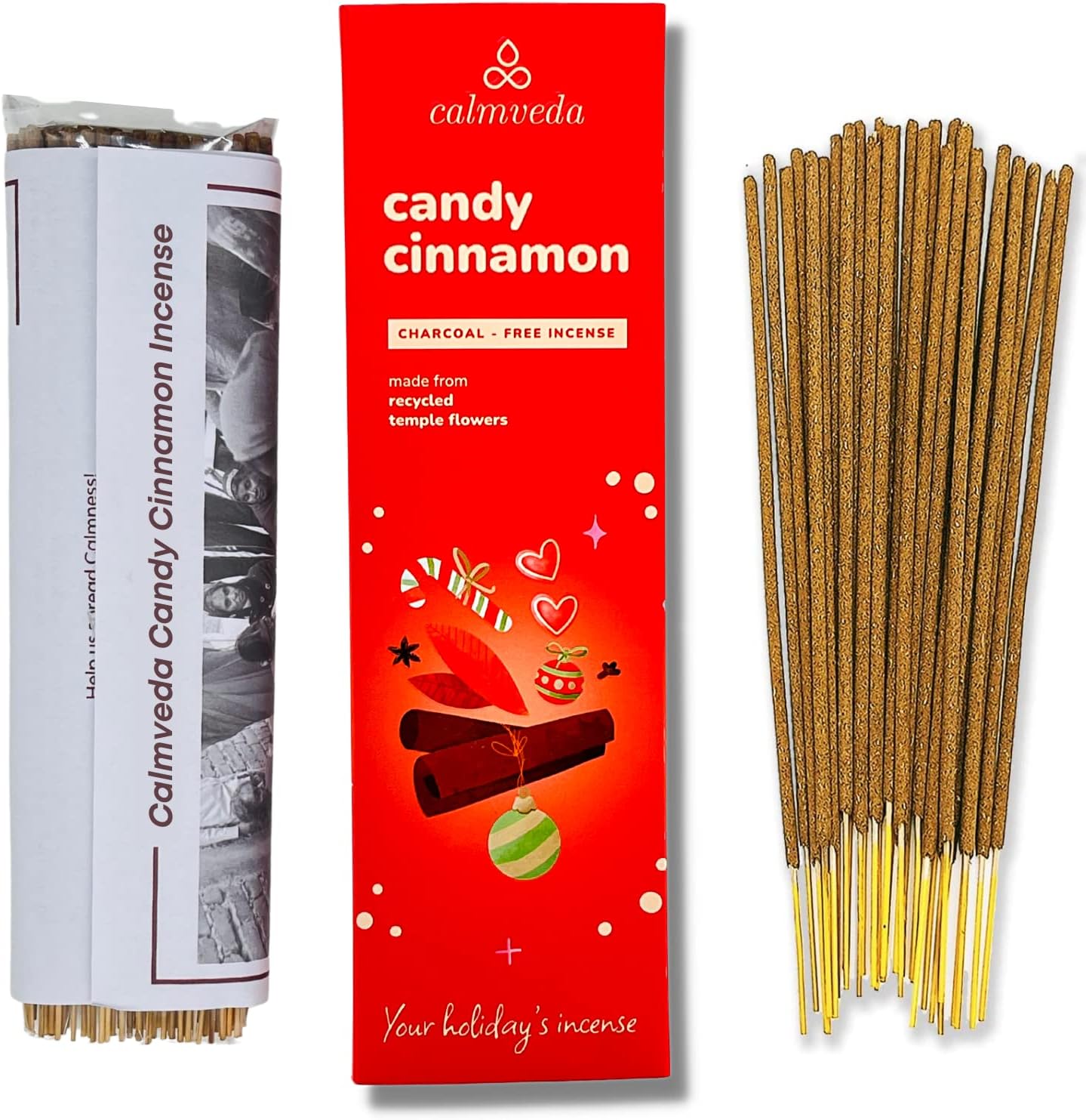 Candy Cinnamon Christmas Incense Sticks - (80 Insence) Spicy Creamy Vanilla and...
