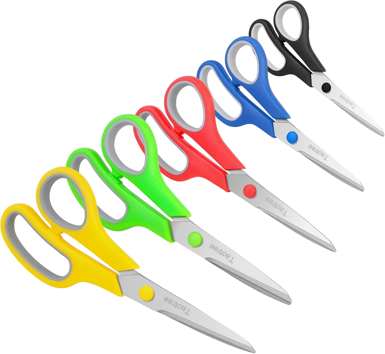Scissors, Taotree 8" Scissors All Purpose Bulk of 5-Pack, Sharp Scissors for Off...