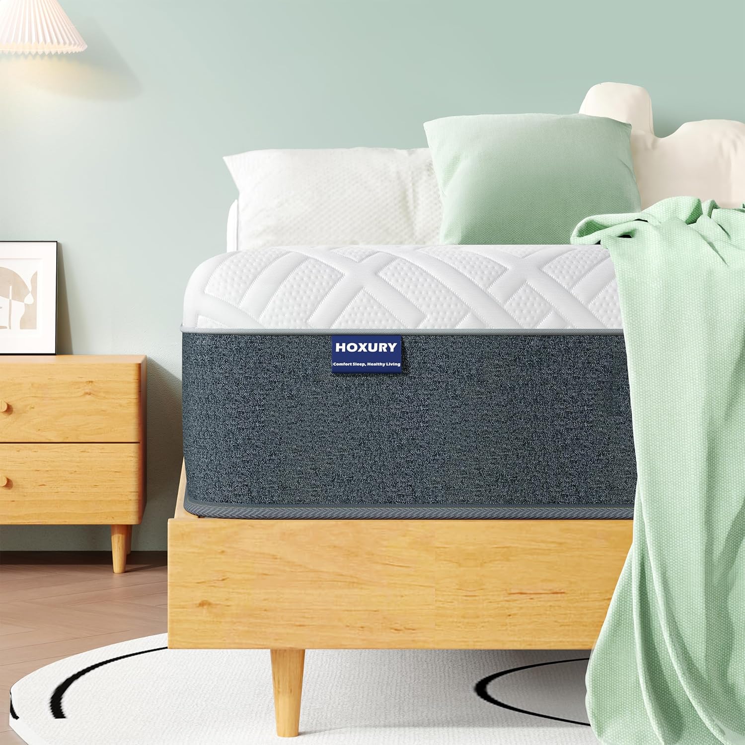Full Mattress, 10 Inch Green Tea Memory Foam Mattress in a Box, Medium Firm Full...