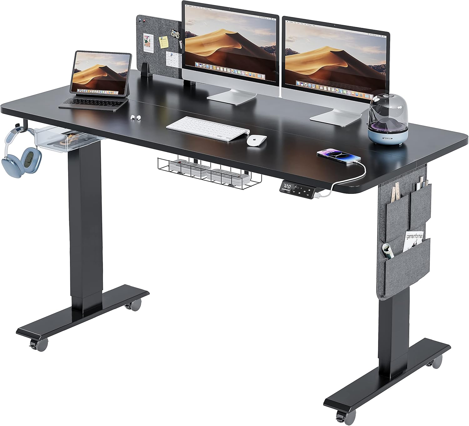MAIDeSITe Electric Standing Desk Height Adjustable Standing Desk Sit Stand Desk...