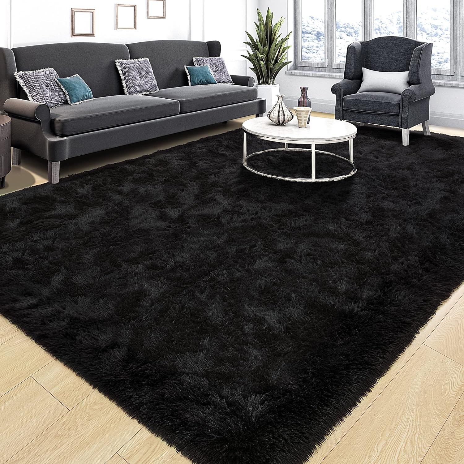 Tepook Super Soft Fluffy Rug for Bedroom, Modern Shaggy Rug Fuzzy Kids Rug for L...