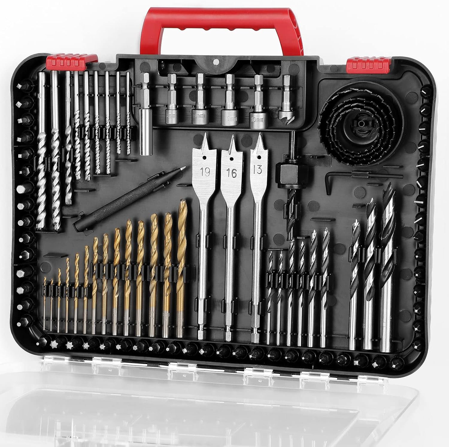 C P CHANTPOWER Drill Bit Sets, Includes Drill Bits for Metal, Wood, Masonry, Cou...