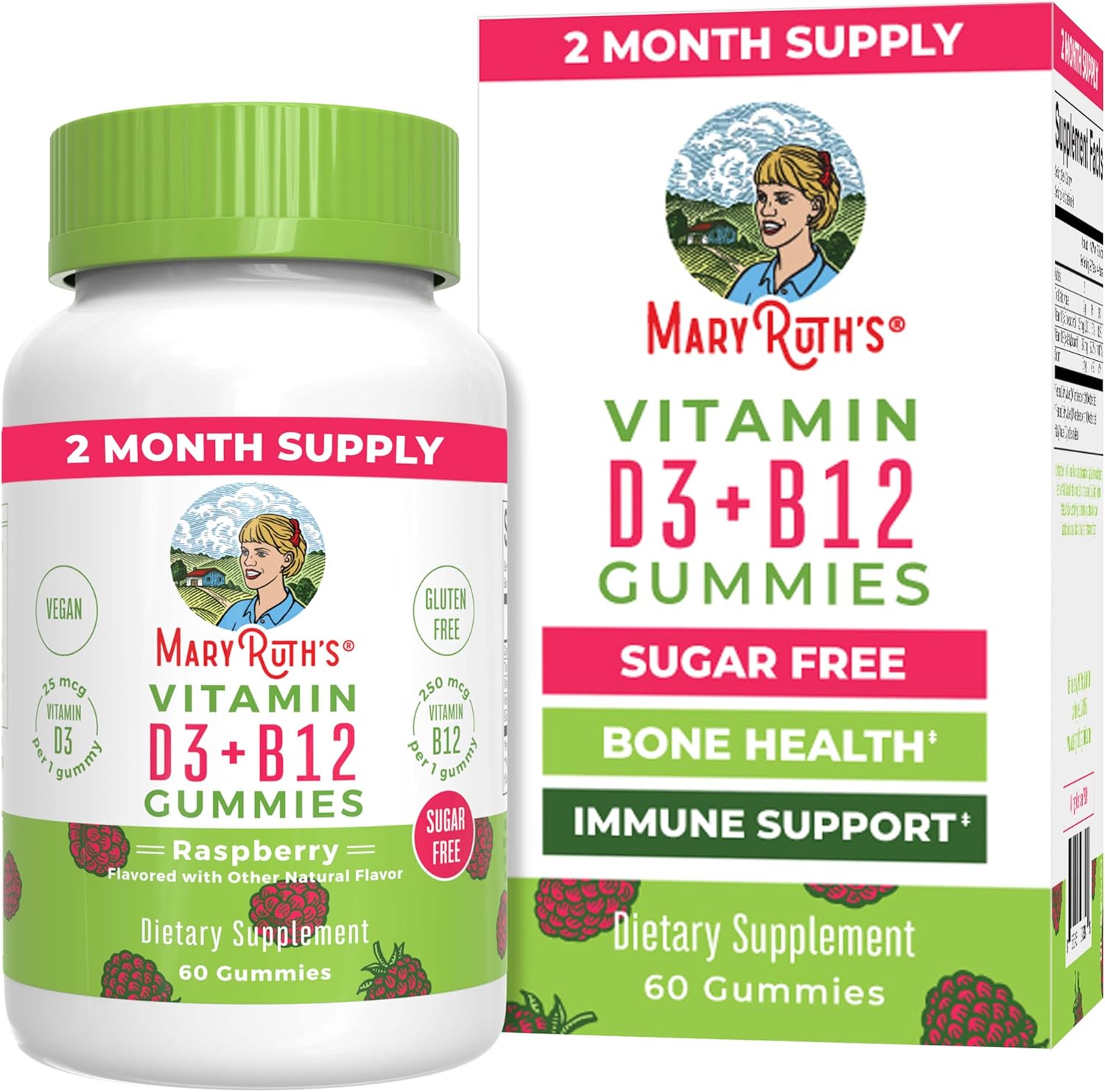 MaryRuth Organics | Vitamin D3 Vitamin B12 Gummy Supplements for Adults & Kids |...
