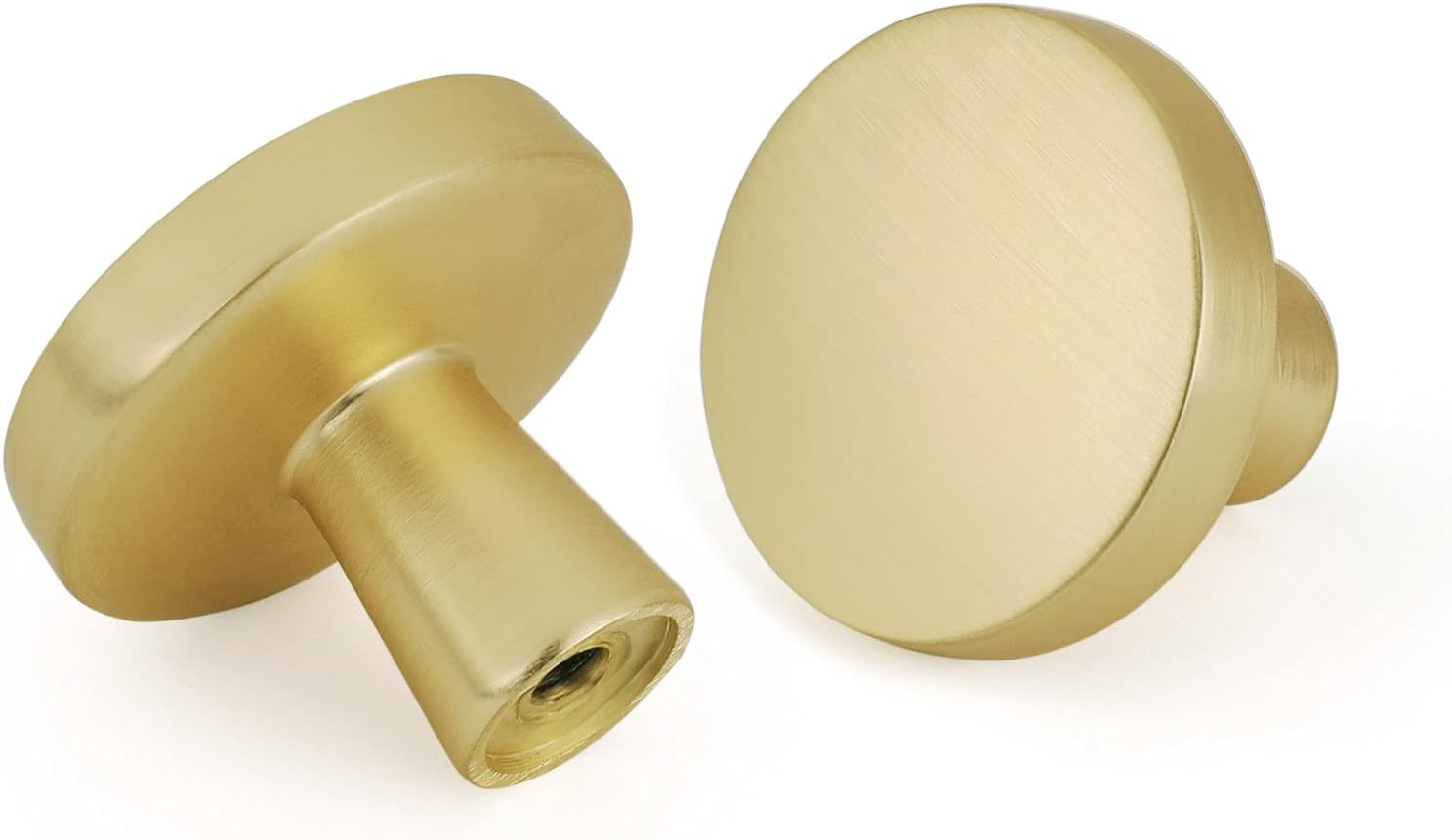 goldenwarm Gold Cabinet Knobs, 10 Pack Gold Drawer Knobs Brushed Brass Cabinet K...