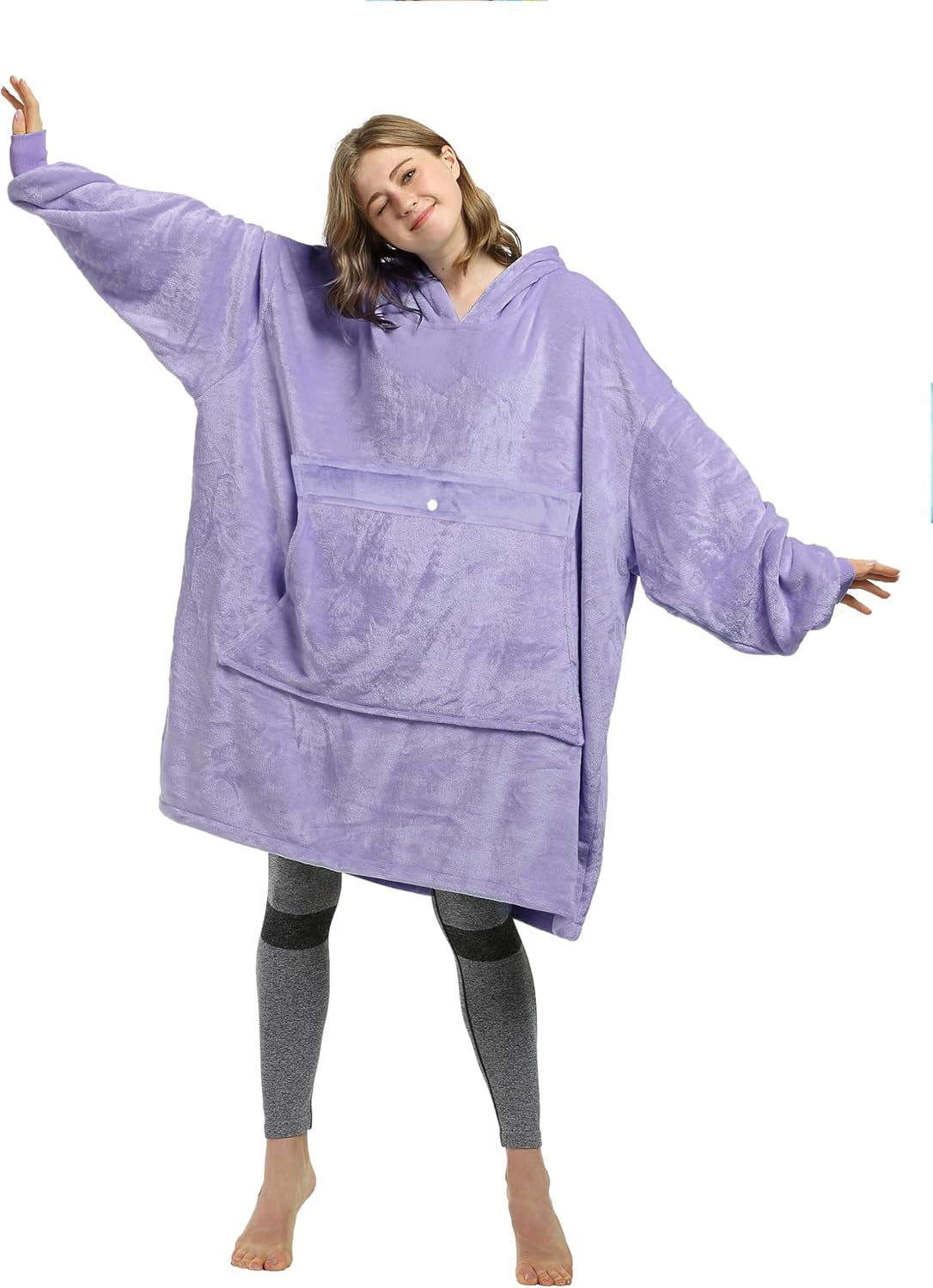 Catalonia Oversized Blanket Hoodie Sweatshirt, Fleece Pullover with Large Front...