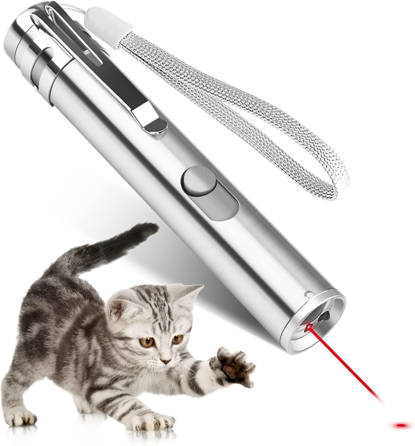 Makerfire 2 in 1 Cat Interactive Toy Dog Cat Catch Exercise Chaser Toy Pet Scrat...