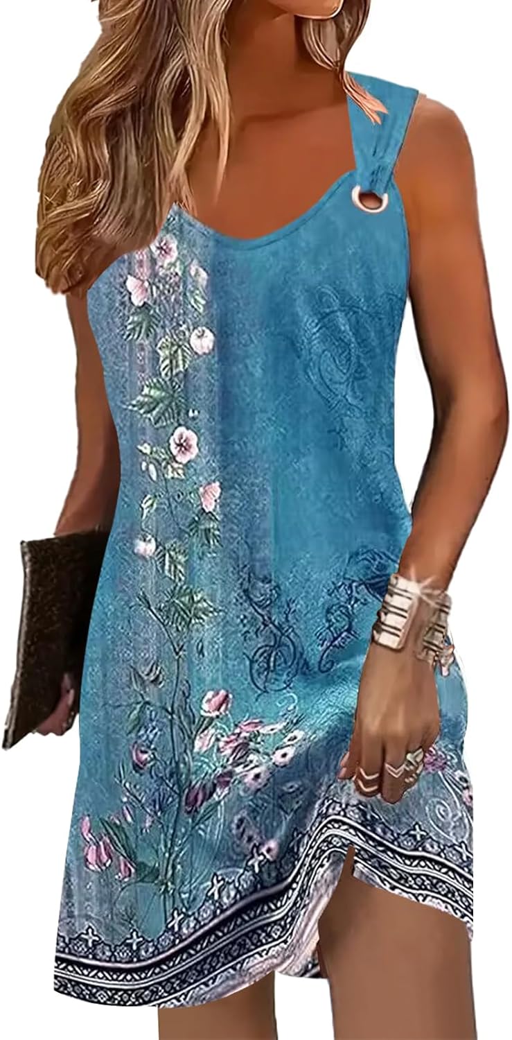 ETCYY Summer Dresses for Women 2025 Vacation Beach Cover Ups Sleeveless Sundress...
