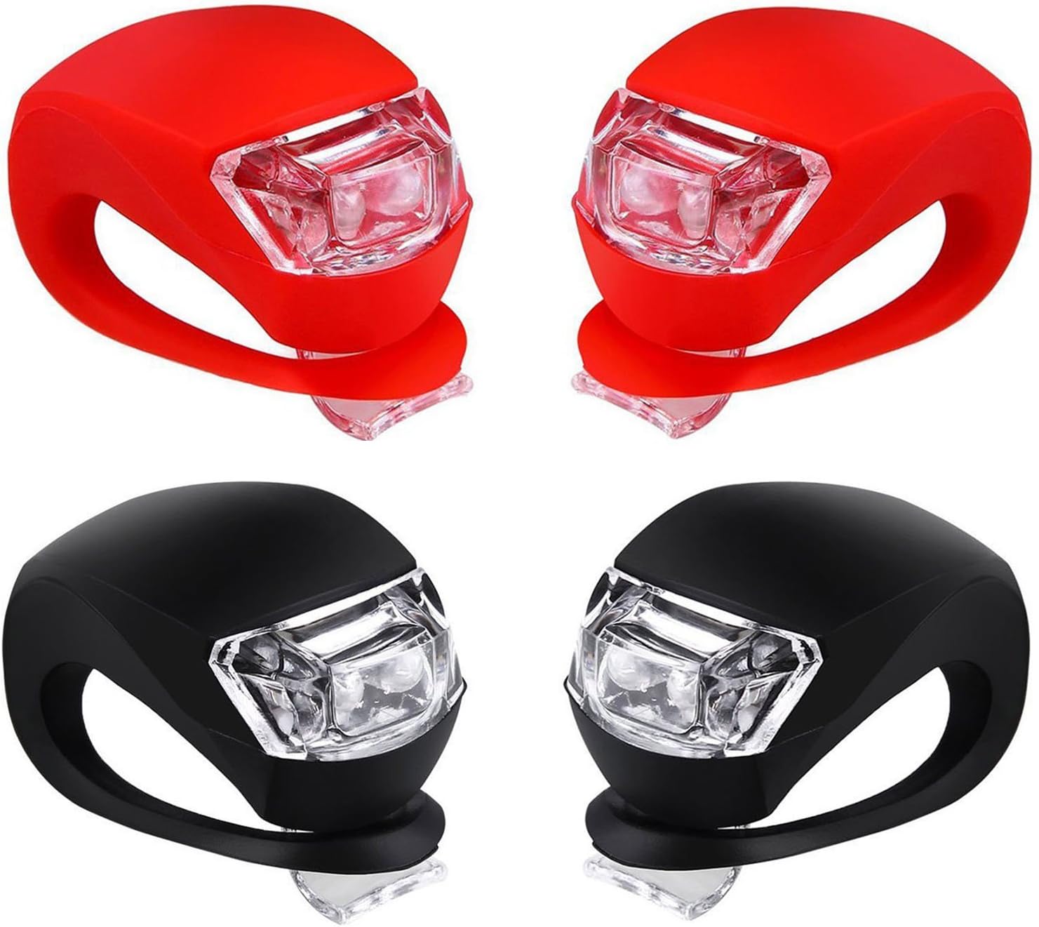 Malker Bicycle Light Front and Rear Silicone LED Bike Light Set - Bike Headlight...