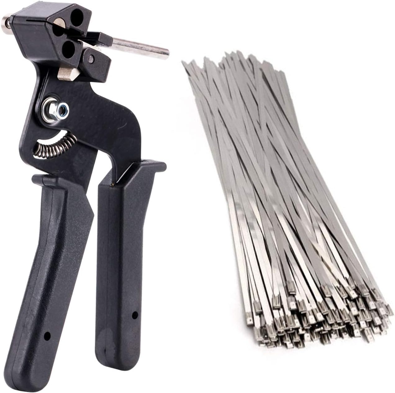 TR TOOLROCK 200pcs 11.8 Inch Stainless Steel Cable Ties Kit, 4.6 x 300mm Metal Z...