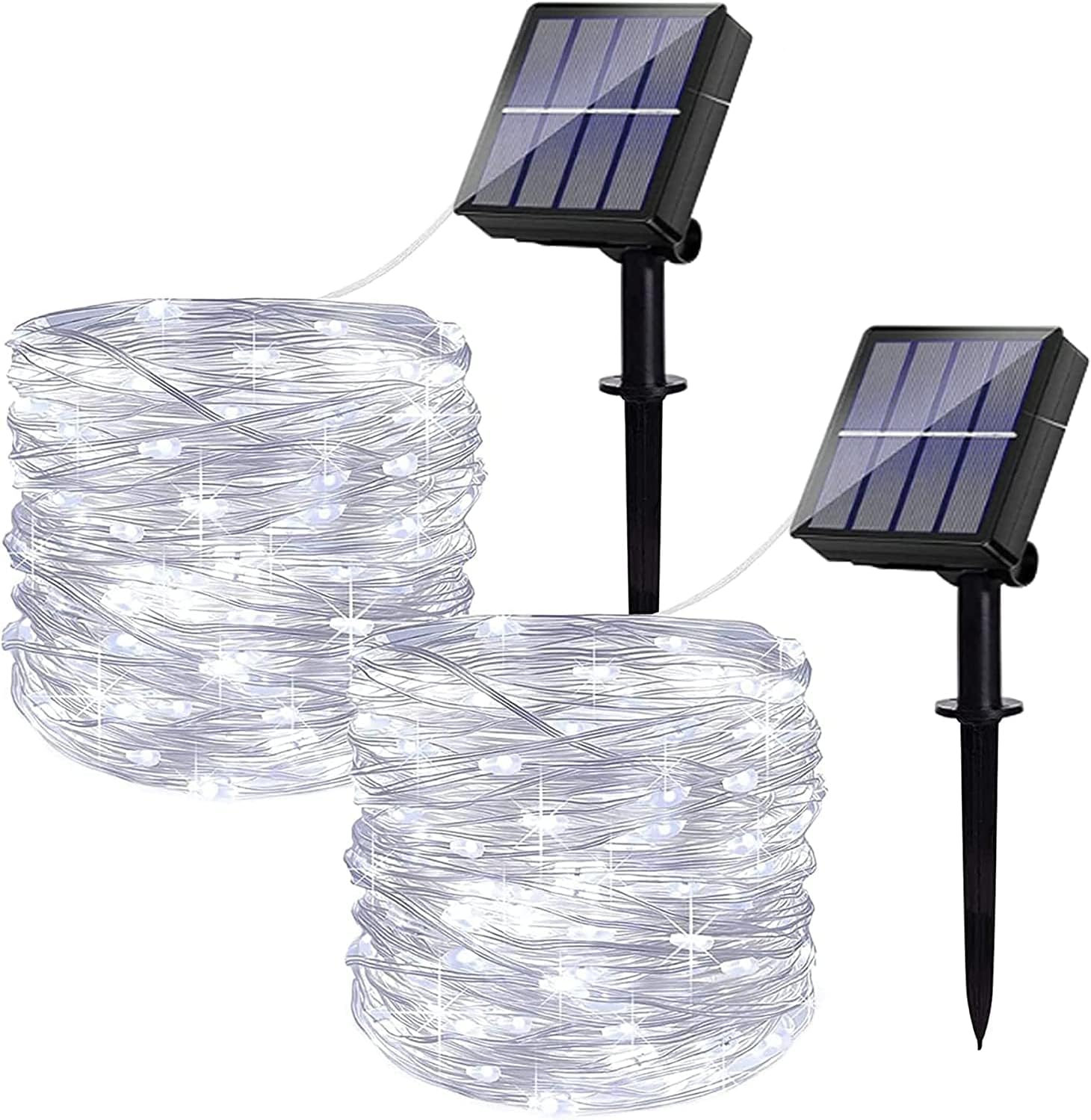 Ligarko Solar Fairy Lights Outdoor, 2 Pack 46Ft Garden Lights Solar Powered Wate...