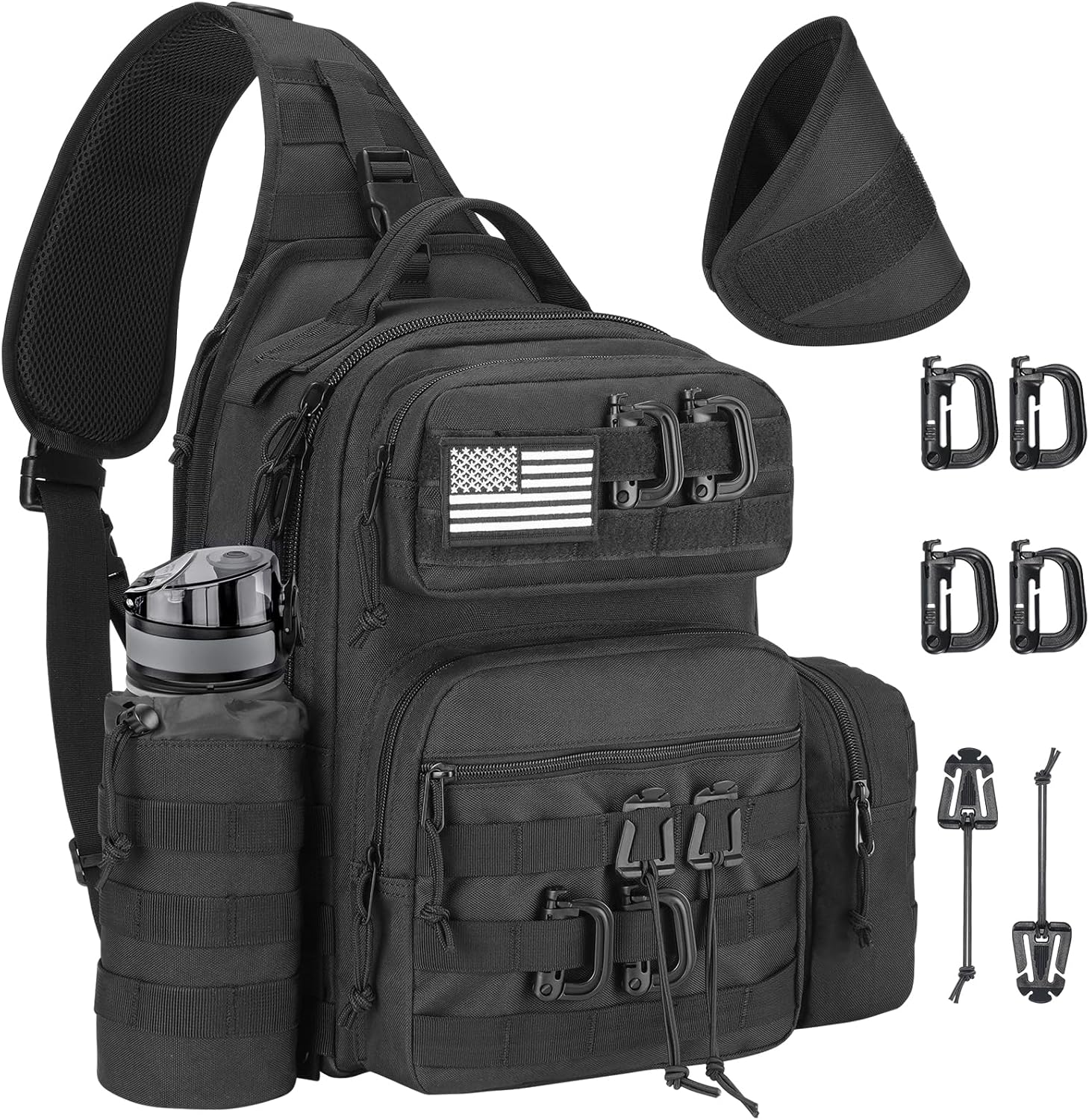 CVLIFE Tactical Sling Bag Backpack for Men Military Shoulder Sling Bag Molle Arm...
