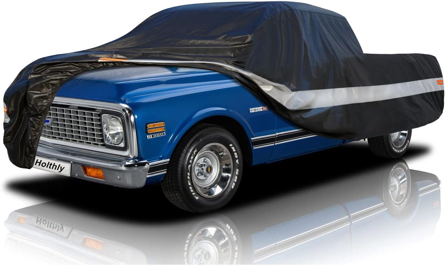 10 Layers Truck Cover Waterproof All Weather. Pickup Truck Cover Rain UV Protect...