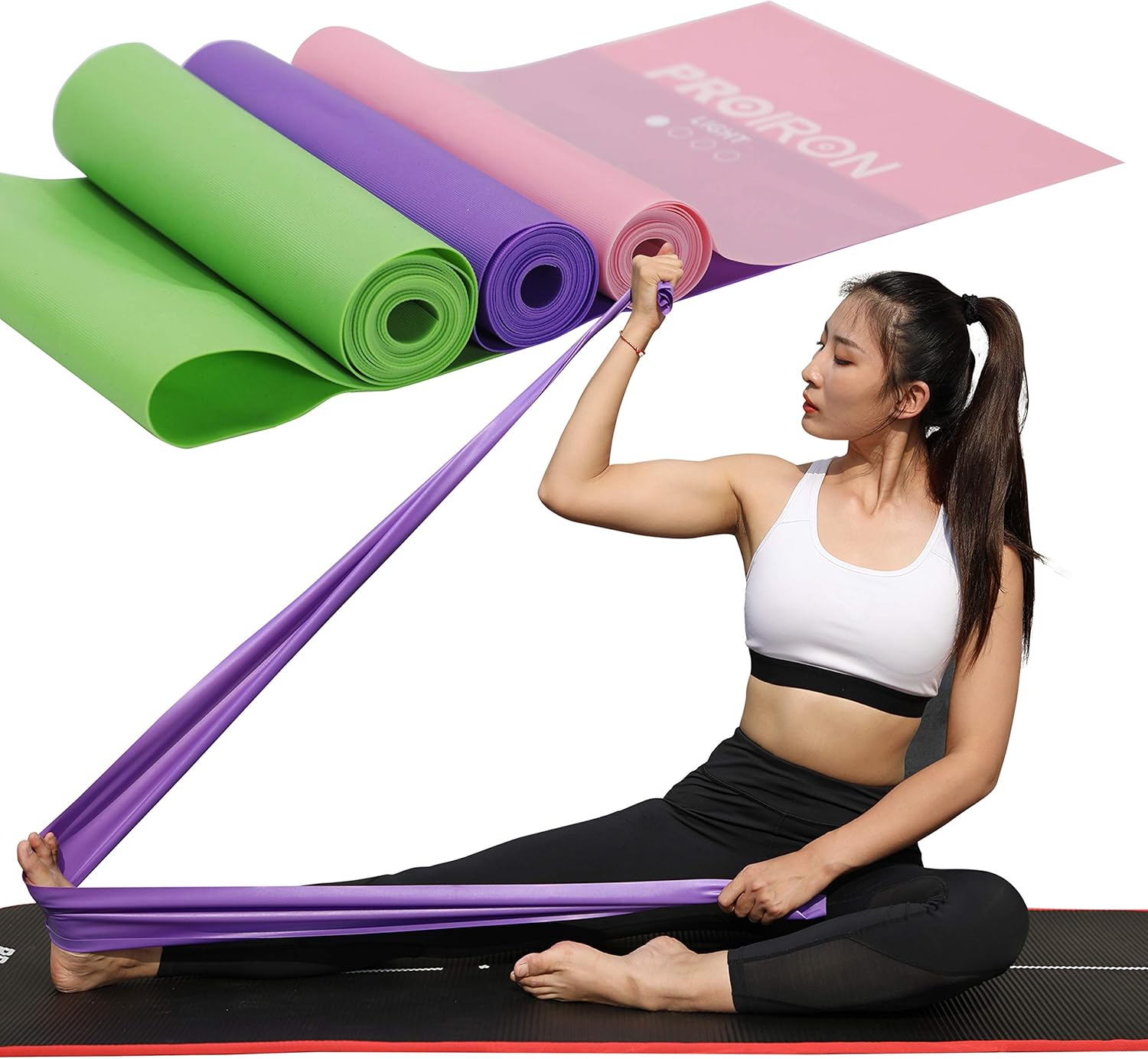 PROIRON Latex-Free Resistance Bands, Exercise Bands for Strength Training, Yoga,...