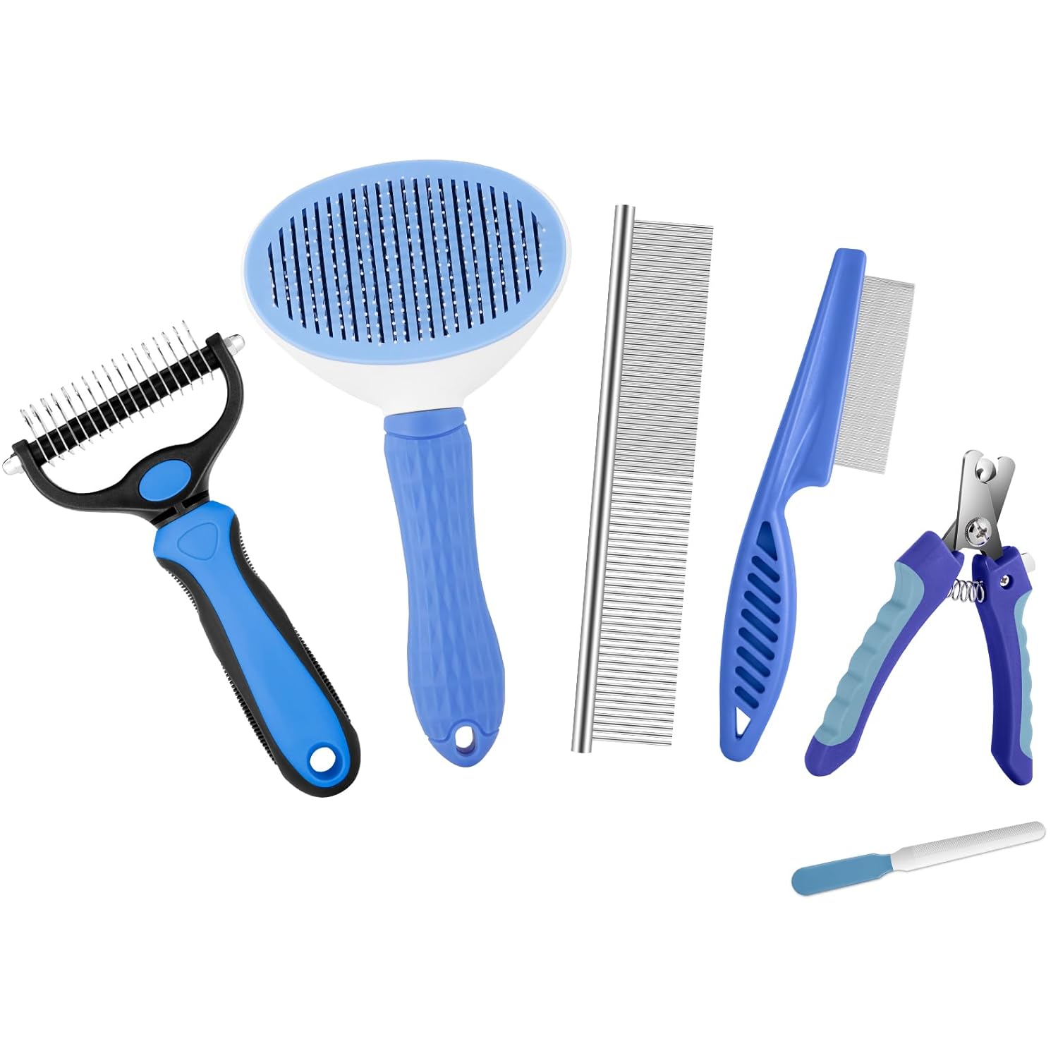 Odoland Dog Brush Grooming Care Kit - 6 in 1 Dog Brush Dog Slicker Brush Underco...