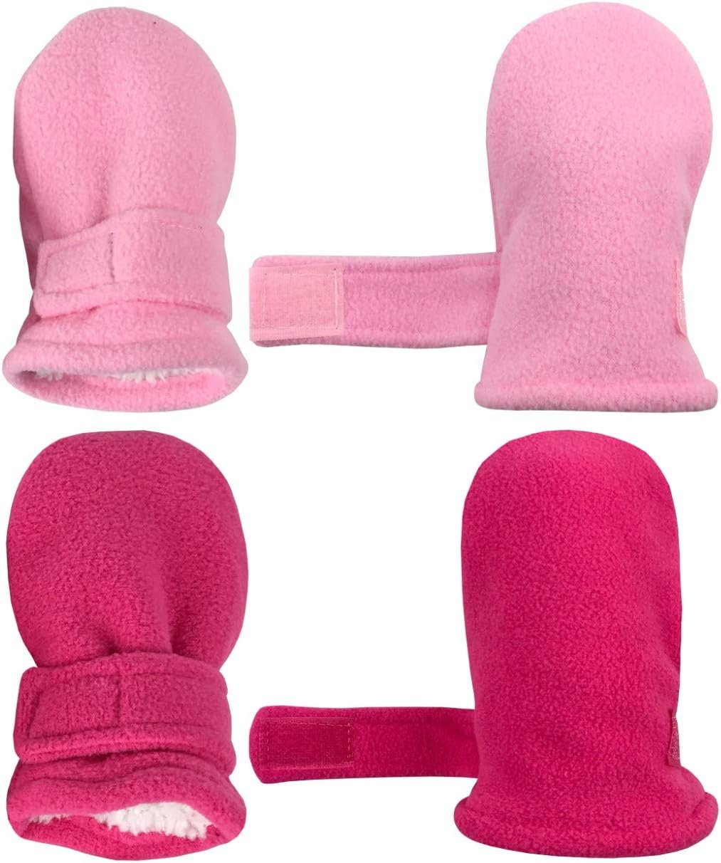 N'Ice Caps Baby Toddler Mittens Kids 2 Pairs Fleece Gloves Winter Warm Sherpa Li...