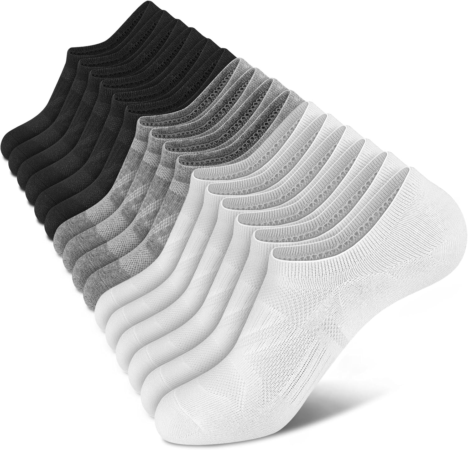 wernies No Show Socks Women - 8 Pairs Ankle Socks for Women, Low Cut Socks Short...